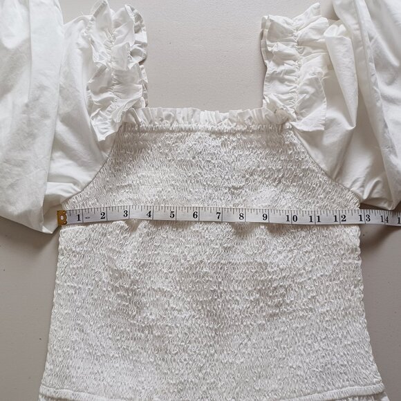 The Drop Marisol On/Off-Shoulder Cotton Smock Blouse - Picture 12 of 16